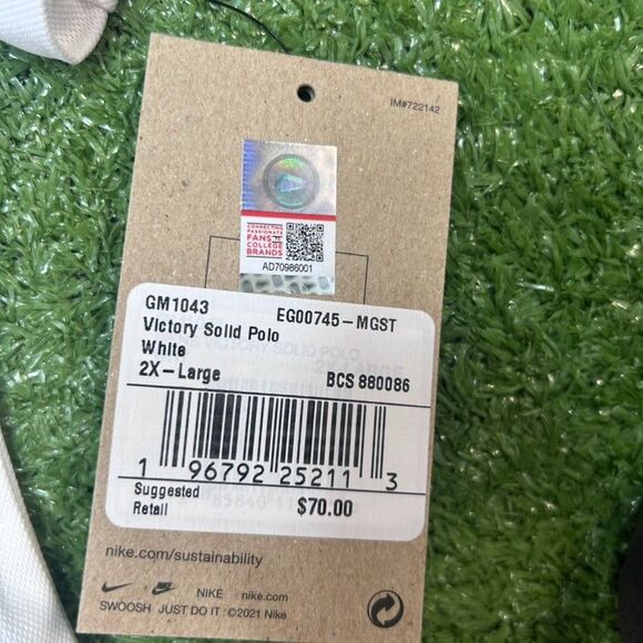 Nike Golf Dri-Fit Michigan State Spartans Sparty Golf Polo White Size XXL NWT - Picture 3 of 6